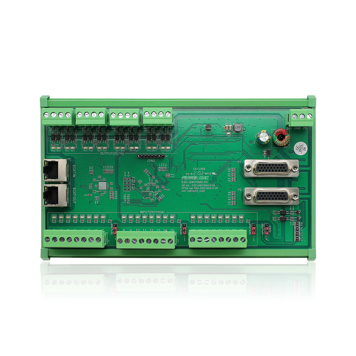EtherCAT 24點(diǎn)輸入/16點(diǎn)輸出（晶體管）/2軸控制 IO運(yùn)動模塊